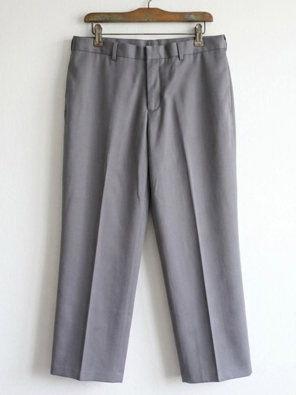 NWT Men's Perry Ellis Portfolio Dress Pants 36 x 29 Gray Flex Twill Flat Front
